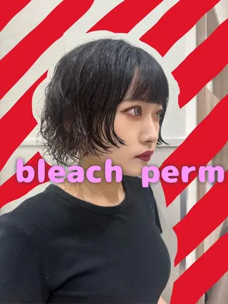 ショート パーマ hollo原宿所属・パーマ/ハイトーン 🎀Rumiのヘアスタイル