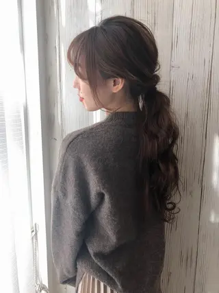ロング カラー ヘアアレンジ ルービック 奈良のヘアスタイル