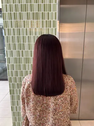 ミディアム .AIRI🌼 暖色/ぱつっとぼぶのヘアスタイル