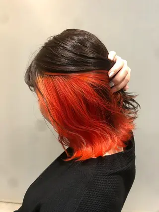 ミディアム カラー ワタナベ テルマサのヘアスタイル