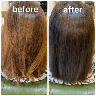 ミディアム カラー エイトウメダ 店長 稲尾友則のヘアスタイル