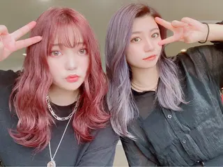 ロング maco 艶感ハイトーン🦋のヘアスタイル