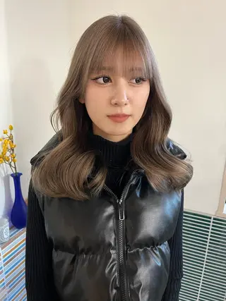 ミディアム カラー 🩷ハイトーン透明感 レイヤー🩷ユリカのヘアスタイル