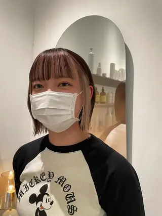 ミディアム カラー HITOMI 福岡パーマのヘアスタイル