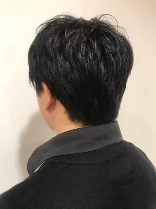 メンズ 暖色カラー🍊 ボブ🌿顔周りcutのヘアスタイル