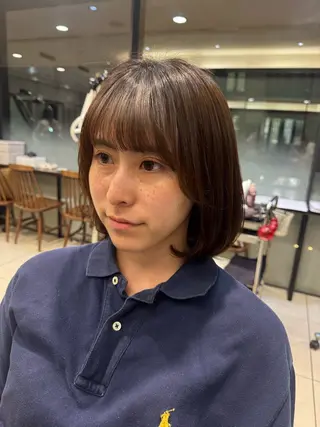 ショート コテ巻き風/ボブ パーマ🌼杉田 萌恵のヘアスタイル