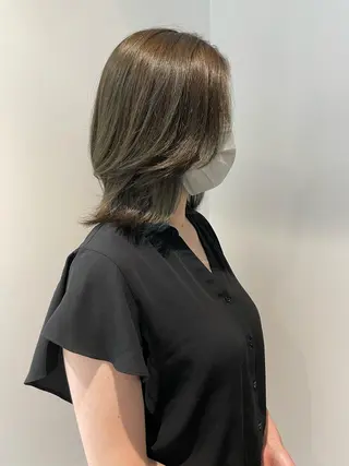 ミディアム カラー メンズ特化 パーマ/オザワのヘアスタイル