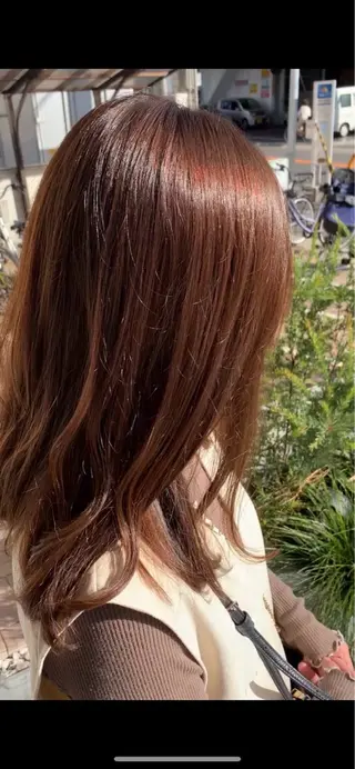 セミロング カラー 田中 陵のヘアスタイル