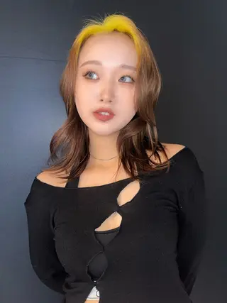 セミロング カラー ヘアアレンジ @kyoniyy KYONIのヘアスタイル