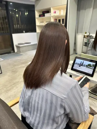 ロング パーマ ハイトーンカラー が絶対可愛い✨泰聖✨のヘアスタイル