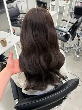 セミロング NAHO 🩵 透明感カラー🫧のヘアスタイル