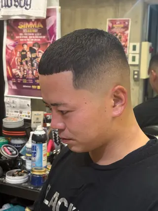 ショート メンズ BINGO HAIR WORKS 【ビンゴヘアワークス】所属・🎱メンズフェード 特化HYOGA🎱のヘアスタイル