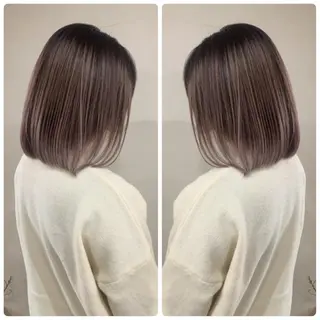 ミディアム カラー 京都大人女性ショート 徒歩1分/秋山のヘアスタイル