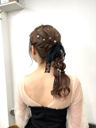 ミディアム ヘアアレンジ HIROKO / 透明感暖色カラー🎀のヘアスタイル