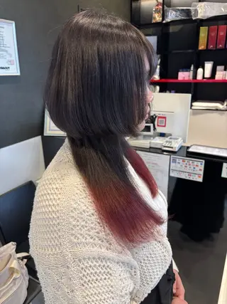 ロング カラー ブリーチ/ヘアケア/ 艶髪/イギチハルのヘアスタイル