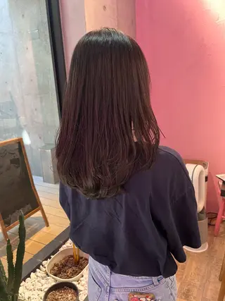 セミロング カラー 艶感透明感カラー🤍 hinaのヘアスタイル