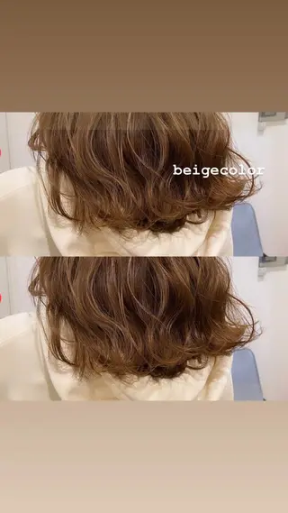 セミロング カラー ヘアアレンジ 🌻Insta指名 NO.1🌻Shoのヘアスタイル