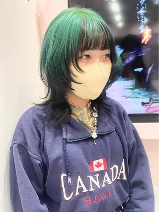 ミディアム 💥ウルフカット デザインあんな💥のヘアスタイル