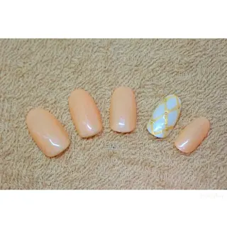 ネイル 痛ネイル/ワンホン/ フィルイン/長さだしのネイルデザイン