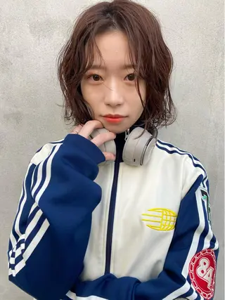 ショート カラー パーマ 林 浩太郎のヘアスタイル