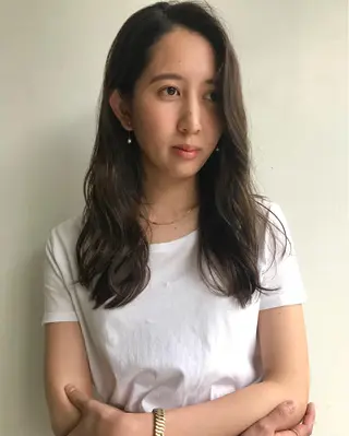 セミロング カラー les baladins du miroir所属・🍃YURI 🍃のヘアスタイル