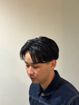 ショート パーマ メンズカット＆パーマ 髪質改善/岩元のヘアスタイル