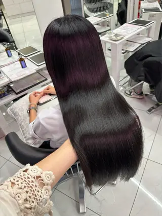 セミロング Rin/寒色系カラー 🦋/うる艶ヘア🫧のヘアスタイル