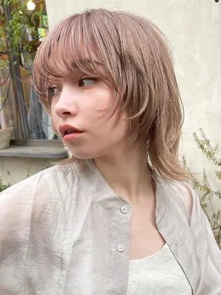 ミディアム カラー 銀座No.1髪質改善 縮毛矯正/本木のヘアスタイル