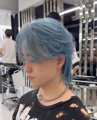 ミディアム ⭐️メンズ特化⭐️ パーマ　カラーのヘアスタイル
