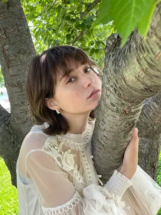 ミディアム カラー カラー指名No.1 土井新治❄️のヘアスタイル