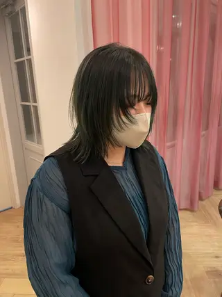 ミディアム 安田 朱由のヘアスタイル