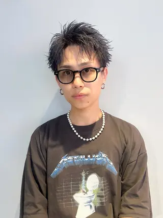 ショート カラー 🐺ウルフオタク🐺 ハイトーン/moeのヘアスタイル