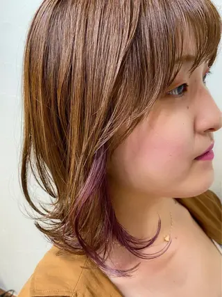 ミディアム 髪質改善/レイヤー ストウシンゴのヘアスタイル