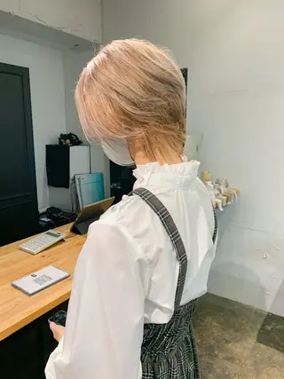 ショート カラー メンズパーマ メンズ特化ryoのヘアスタイル