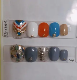 セミロング ネイル 長さ出し専門 nynaのネイルデザイン