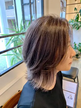 ミディアム カラー chill out 南塚口本店のヘアスタイル
