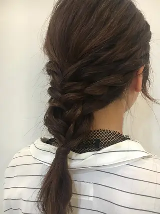 カラー ヘアアレンジ まなべ さくらのヘアスタイル