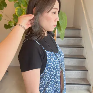 ミディアム カラー お洒落パーマ/ 艶カラー/michiのヘアスタイル