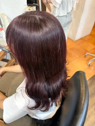 セミロング カラー 三宅/chacha blanc金剛駅前店のヘアスタイル