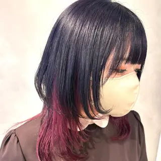 ミディアム デザインカラー/パー マ🦖外岡咲希🦖のヘアスタイル