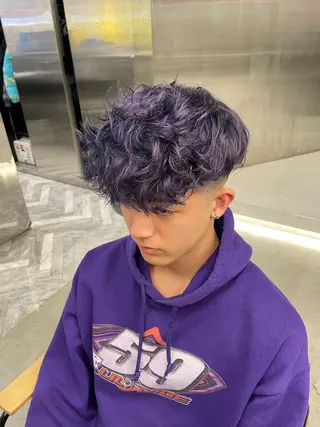 ショート カラー メンズ カラーモデル⚡️ REONのヘアスタイル