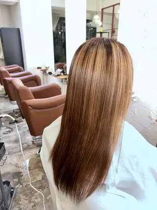 ロング AMBERGLEAM Hair&Cloth Yoga所属・Ryo☘縮毛矯正/ メンズ/ブリーチ/のヘアスタイル