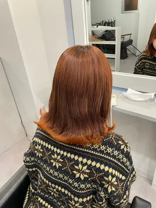 ミディアム カラー Cielro【 シェイロ 】所属・Cielro/ダブル カラー/西田咲希のヘアスタイル