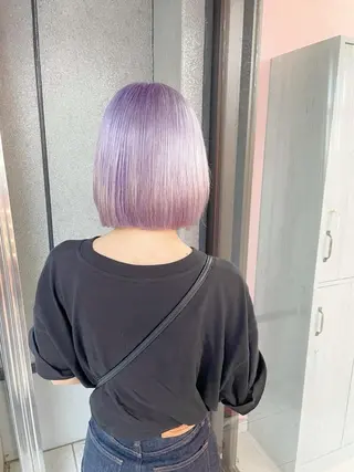 ショート カラー ヘアアレンジ 🩶【推しハイトーン 】yuzu🩶のヘアスタイル