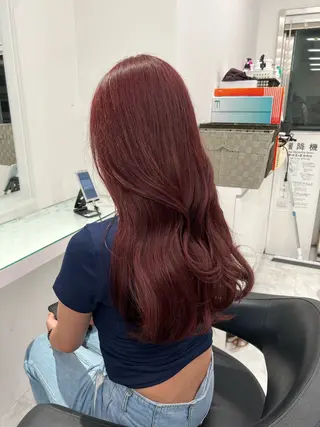 ロング カラー トレンド暖色ヘア🍒 miu🍒のヘアスタイル