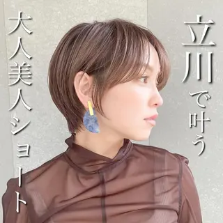 ショート カラー 似合わせ/小顔カット 🔷山方直也のヘアスタイル