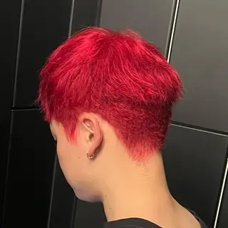 ショート カラー メンズ 🌼動き×透明感🩵 ハイトーン/ナナのヘアスタイル