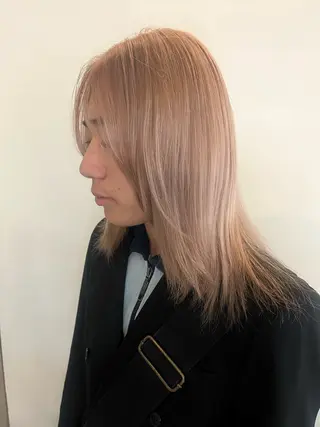 ショート カラー メンズ 無料カット/ハイ トーンカラー/きらのヘアスタイル