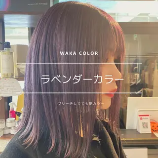 ミディアム カラー wakana 【ブリーチカラー】のヘアスタイル