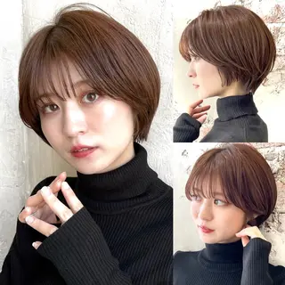 ショート カラー 💍新宿ショート 💍岩田莉奈のヘアスタイル